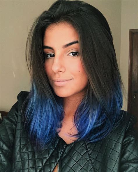 cabelo azul mechas